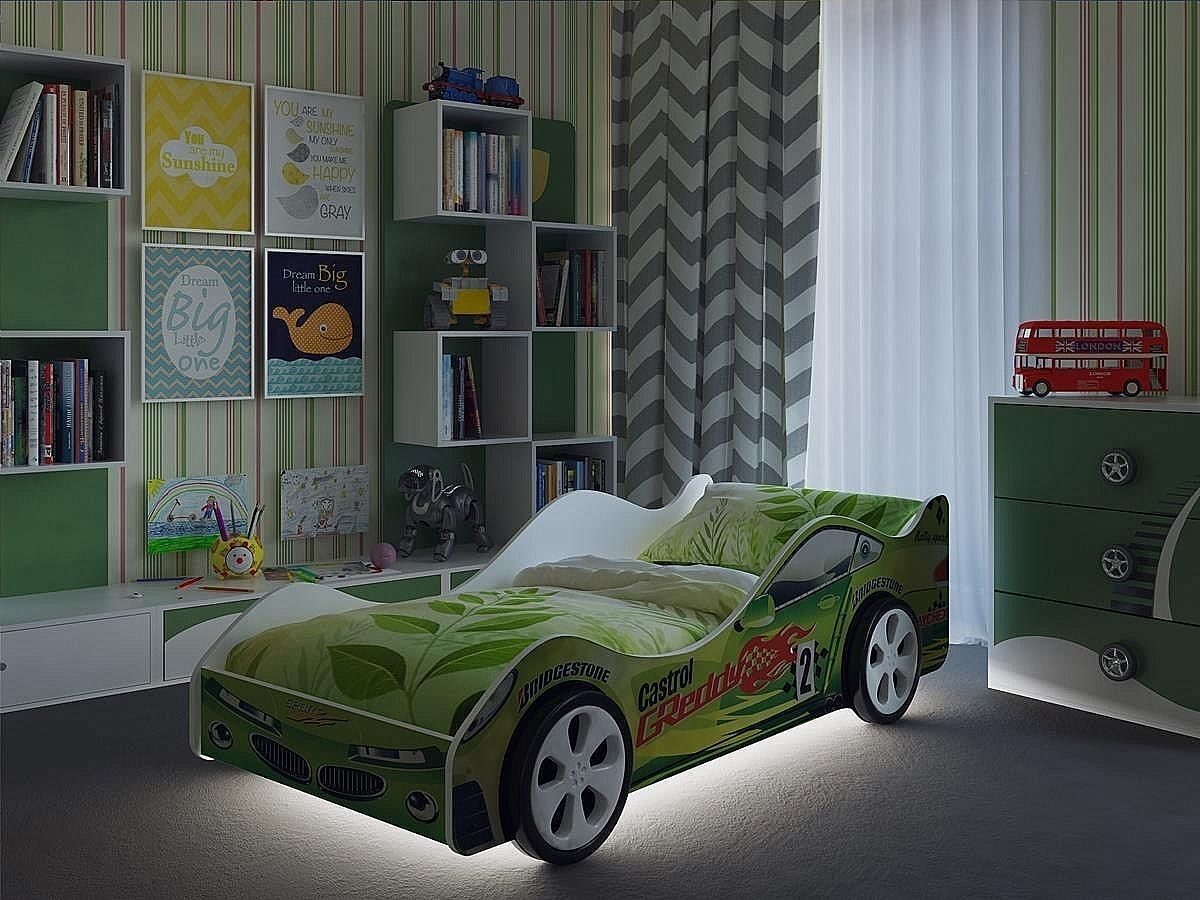 Кровать Вираж. Цвет: Зеленый