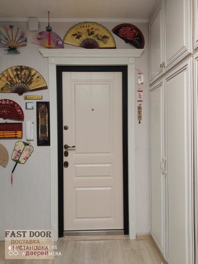 Портал на входную дверь, с карнизом. Цвет: нордик