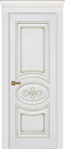 Дверь Эстель Бьянка ДГ (золото). Цвет: белый