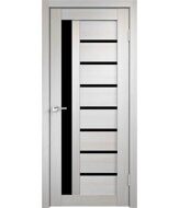 Дверь Брама Porta P11. Цвет: лиственница белая, стекло черное